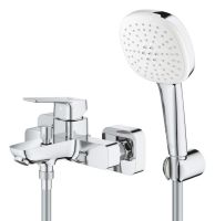 Смеситель для ванны Grohe Cubeo хром 1018140000 с душевым гарнитуром