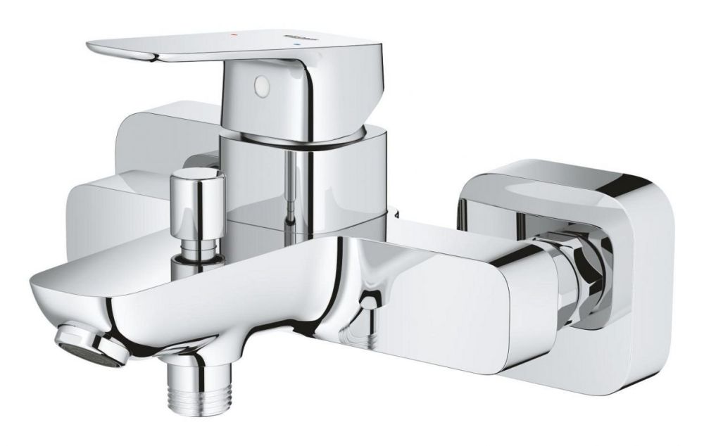 Смеситель для ванны Grohe Cubeo хром 1018140000 с душевым гарнитуром