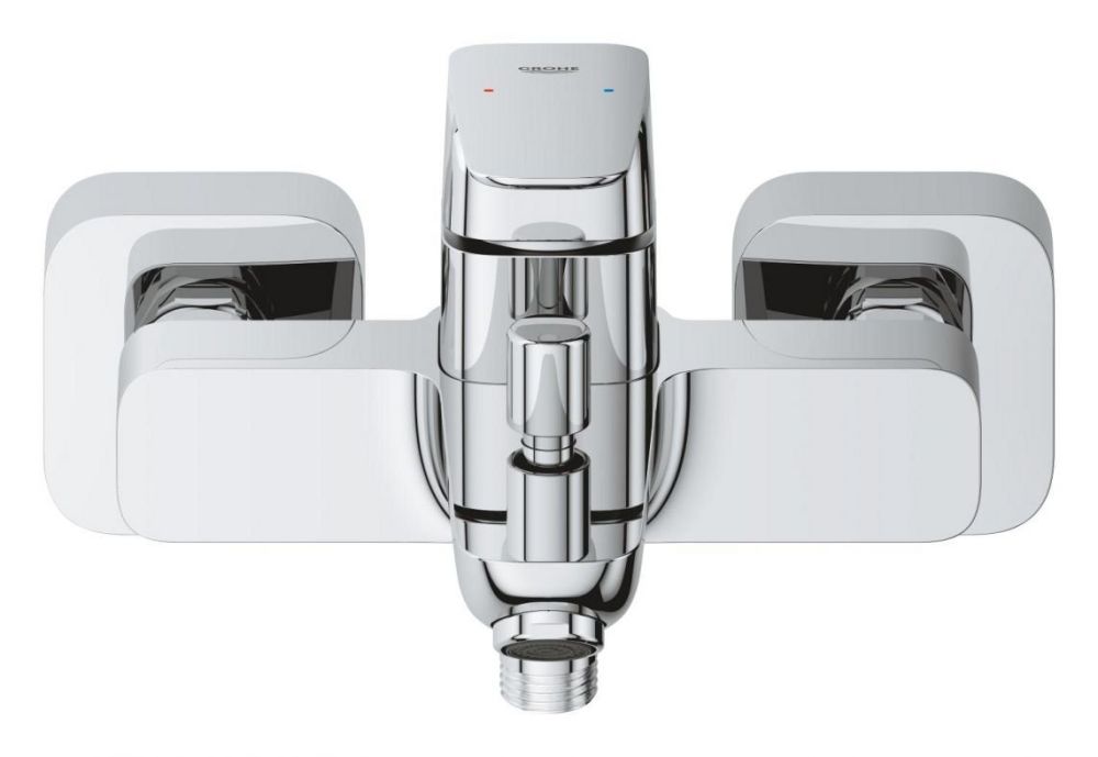 Смеситель для ванны Grohe Cubeo хром 1018140000 с душевым гарнитуром