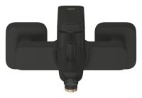 Змішувач для ванни Grohe Cubeo чорний матовий 1018142430 з душовим гарнітуром