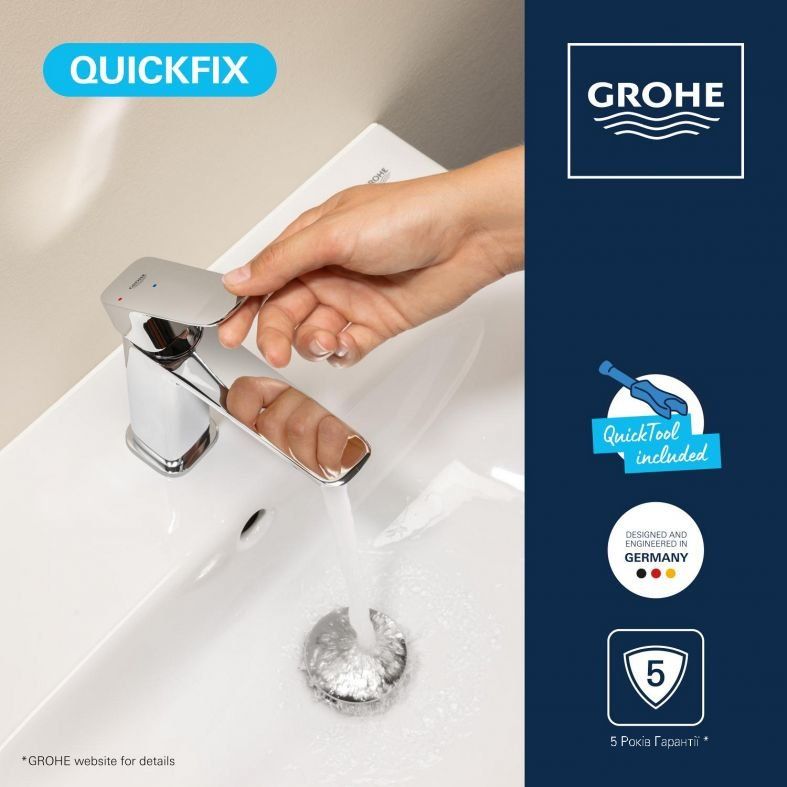 Змішувач для раковини Grohe Dice хром 1018360000