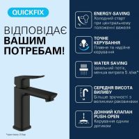 Змішувач для раковини Grohe Dice чорний матовий 1018362430