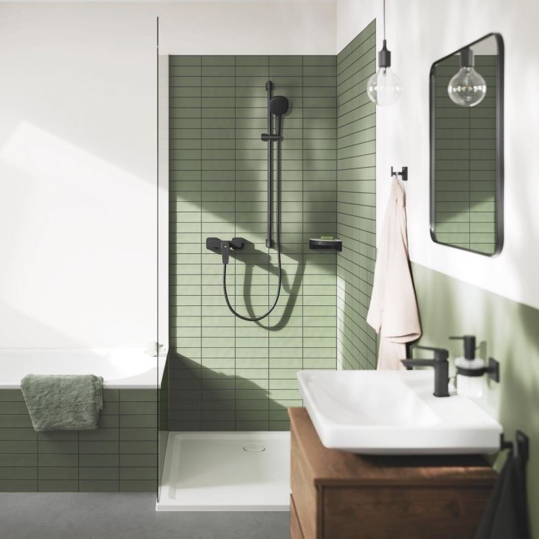 Змішувач для раковини Grohe Dice чорний матовий 1018562430