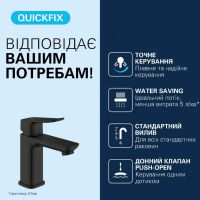 Змішувач для раковини Grohe Dice чорний матовий 1018572430