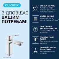 Змішувач для раковини Grohe Dice хром 1018610000