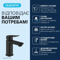 Змішувач для раковини Grohe Dice чорний матовий 1018612430