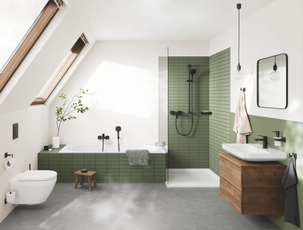 Смеситель для ванны Grohe Dice черный матовый 1018722430