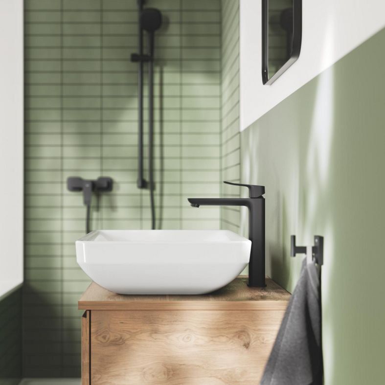 Змішувач для раковини Grohe Dice чорний матовий 1018922430