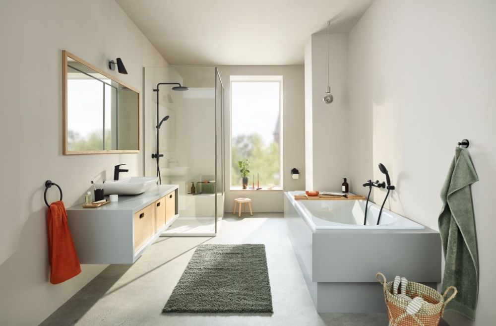 Змішувач для ванни Grohe Grohtherm 800 чорний матовий 1022032430