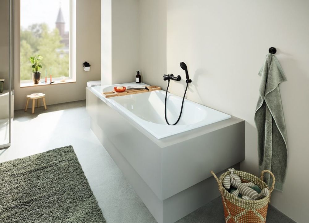 Змішувач для ванни Grohe Grohtherm 800 чорний матовий 1022032430