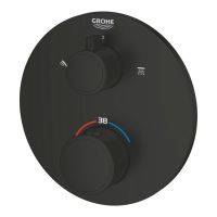 Змішувач прихованого монтажу Grohe Grohtherm чорний матовий 1022082430