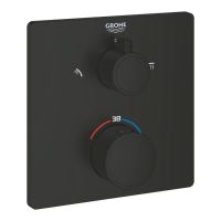 Змішувач прихованого монтажу Grohe Grohtherm чорний матовий 1022092430