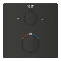 Змішувач прихованого монтажу Grohe Grohtherm чорний матовий 1022092430