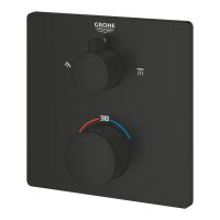 Змішувач прихованого монтажу Grohe Grohtherm чорний матовий 1022092430
