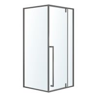 Душова кабіна Volle MORA 88x88 (профіль - сатин, скло - прозоре) 1037.125505