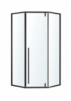 Душова кабіна Volle MORA 90x90 (профіль - чорний, скло - прозоре) 1037.145504