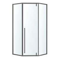Душова кабіна Volle MORA 88x88 (профіль - сатин, скло - прозоре) 1037.145505