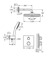 Душевая система скрытого монтажа Grohe Grohtherm хром 1039950000