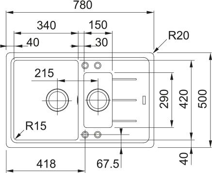 Кухонна мийка Franke Basis з фраграніту 114.0272.602