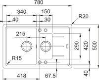 Кухонна мийка Franke Basis з фраграніту 114.0272.602