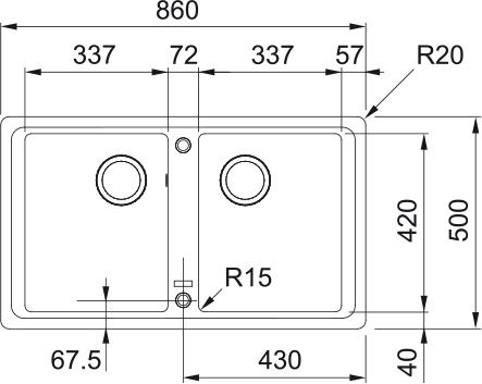 Кухонна мийка Franke Basis з фраграніту 114.0363.940