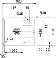 Кухонна мийка Franke Basis з фраграніту 114.0565.090