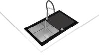 Кухонна мийка Teka Diamond 1B 1D 86 з нержавіючої сталі 115100011