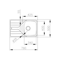 Кухонна мийка Teka Universe 45 T-XM 1B 1D з нержавіючої сталі 115110029
