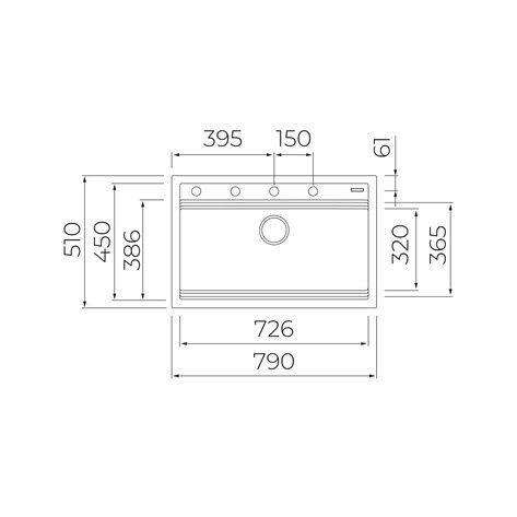Кухонна мийка Teka Nova 80 WS-TG 1B з теграніту 115230057
