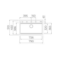 Кухонна мийка Teka Nova 80 WS-TG 1B з теграніту 115230057