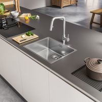 Змішувач для кухні Franke Eos Neo сталь матова 115.0529.207 з висувною лійкою