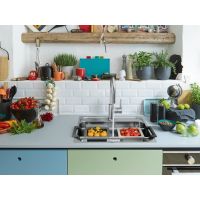Змішувач для кухні Franke Smart Glenda сталь матова 115.0747.474 з висувною лійкою