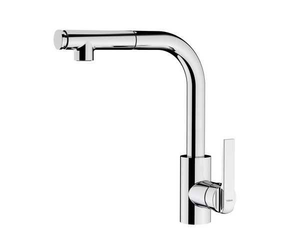 Змішувач для кухні Teka IN 938 PLUS хром глянцевий 116020010 з висувною лійкою