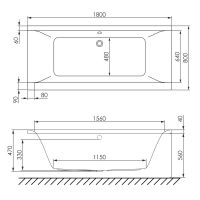 Ванна акрилова Volle Solo 180x80 1210.007507