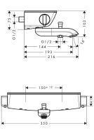 Змішувач для ванни Hansgrohe Ecostat Select білий матовий 13141400