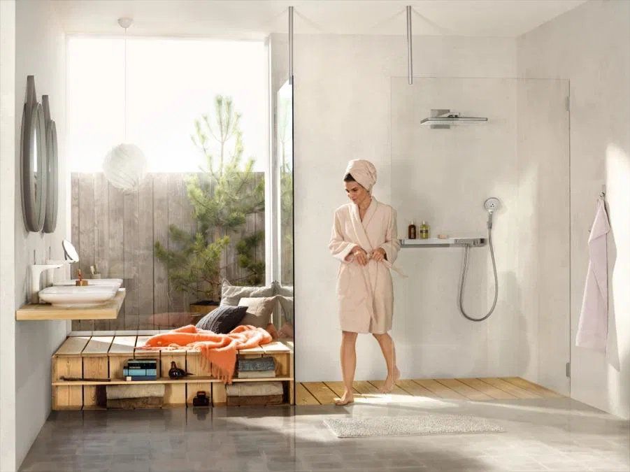 Змішувач для душу Hansgrohe ShowerTablet Select білий матовий 13184400