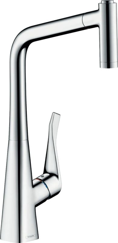 Змішувач для кухні Hansgrohe Metris хром 14820000 з висувною лійкою
