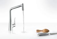 Змішувач для кухні Hansgrohe Metris хром 14820000 з висувною лійкою