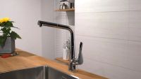 Змішувач для кухні Hansgrohe Metris хром 14821000 з висувною лійкою