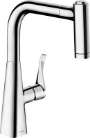 Змішувач для кухні Hansgrohe Metris хром 14834000 з висувною лійкою
