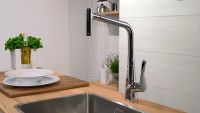 Змішувач для кухні Hansgrohe Metris хром 14834000 з висувною лійкою