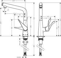 Змішувач для кухні Hansgrohe Metris Select хром 14883000