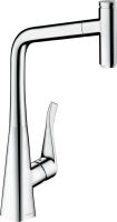 Змішувач для кухні Hansgrohe Metris Select хром 14884000 з висувною лійкою