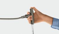 Змішувач для кухні Hansgrohe Metris Select сталь 14884800 з висувною лійкою