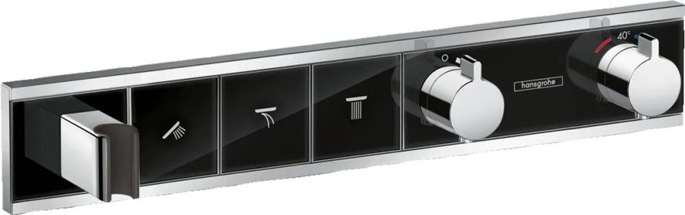 Змішувач прихованого монтажу Hansgrohe RainSelect чорний/хром 15356600
