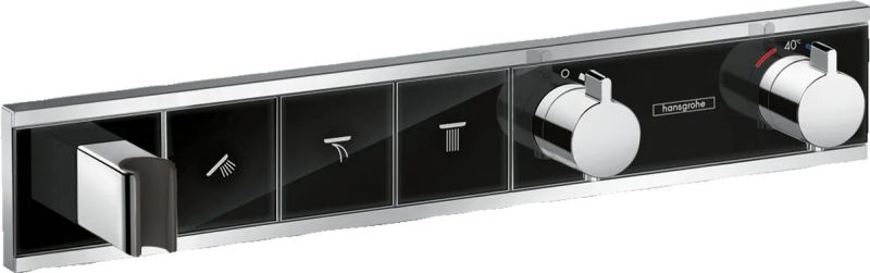Змішувач прихованого монтажу Hansgrohe RainSelect чорний/хром 15356600
