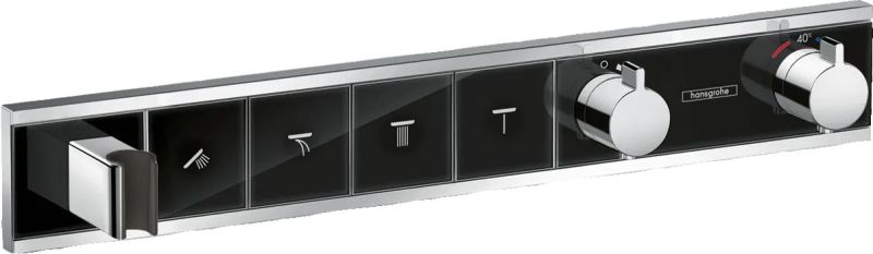 Змішувач прихованого монтажу Hansgrohe RainSelect чорний/хром 15357600