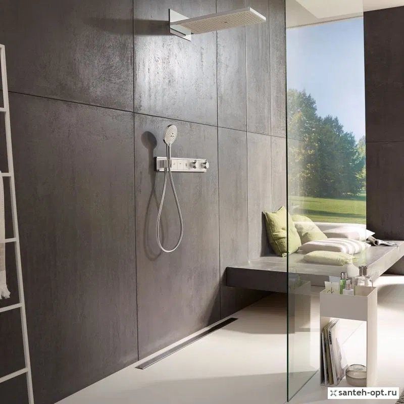 Змішувач прихованого монтажу Hansgrohe RainSelect чорний/хром 15357600