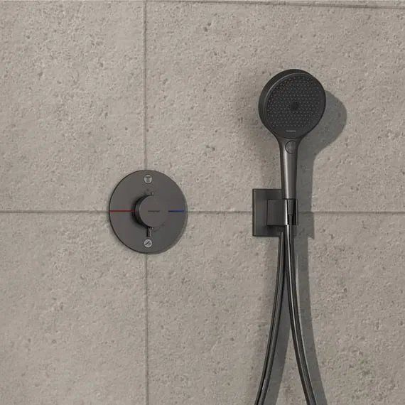 Змішувач прихованого монтажу Hansgrohe ShowerSelect Comfort S чорний матовий хром 15554340