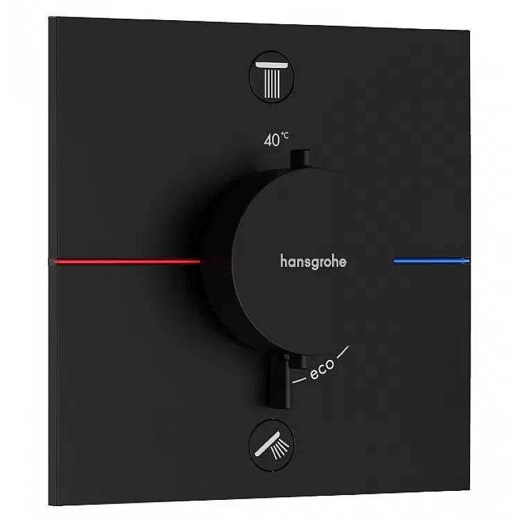 Змішувач прихованого монтажу Hansgrohe ShowerSelect Comfort E чорний матовий 15572670